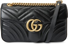 Gucci Red Velvet Matelassé Mini Marmont Shoulder Bag