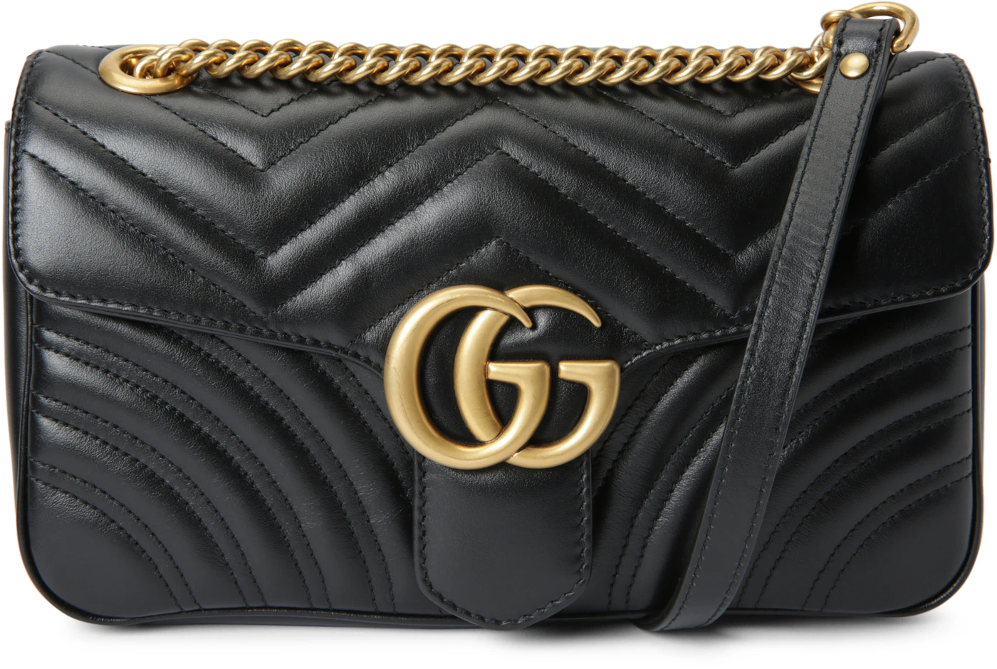 Gucci Black GG Marmont Key Case Golden Leather Metal ref.141619 - Joli  Closet