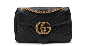 Gucci GG Marmont Shoulder Bag Matelasse Medium Black
