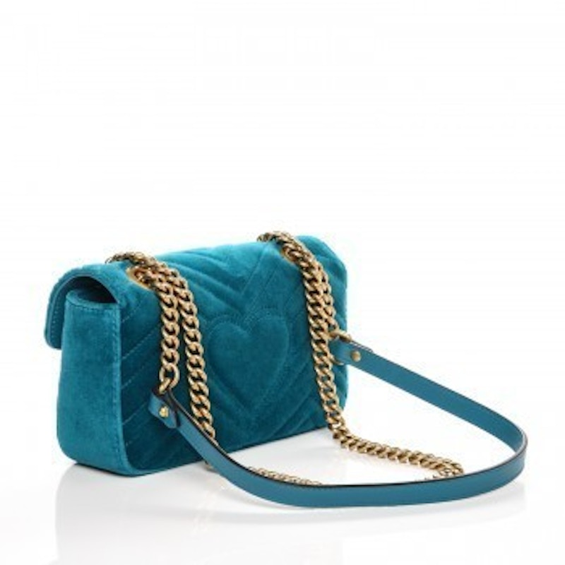 Gucci marmont petrol online blue