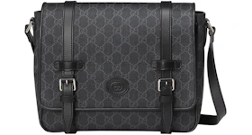 Gucci Messenger Bag GG Supreme Canvas Black/Grey
