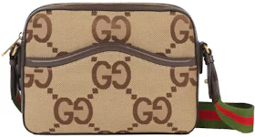 Gucci Messenger Bag with Jumbo GG Camel/Ebony