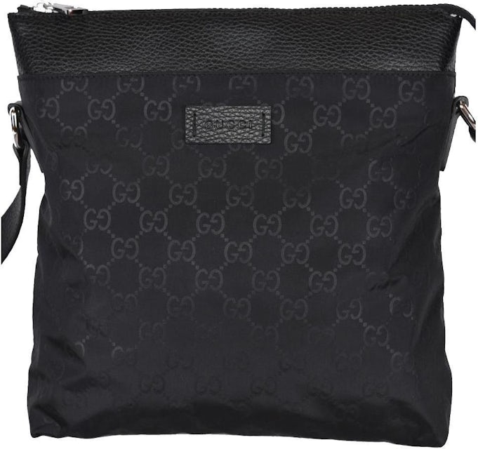 Nylon Messenger Bag - Black - Ladies