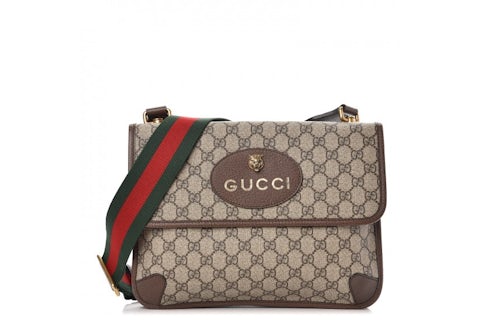 Gucci Neo Vintage Messenger GG Supreme Beige/Ebano in Coated