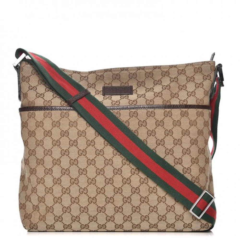 Gucci, Bags, Vintage Gucci Red Leather Canvas Bag