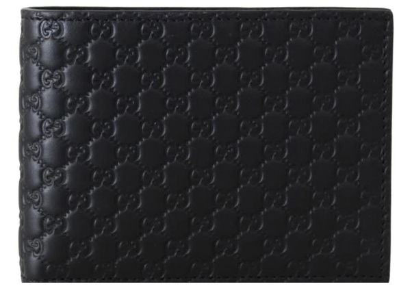 gucci bifold wallet microguccissima black