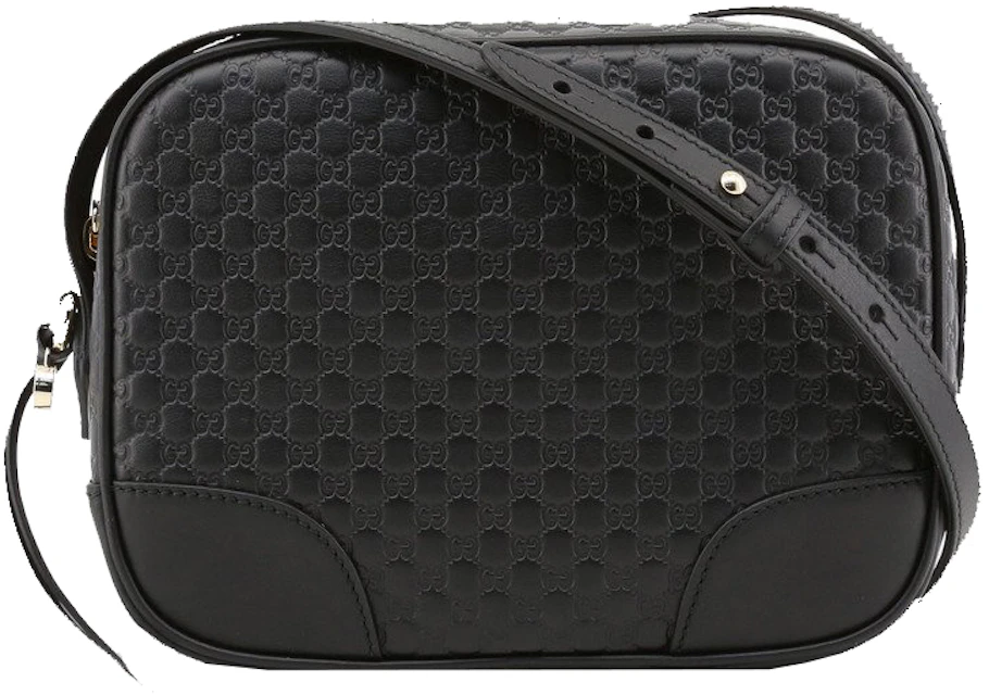 Gucci Microguccissima Bree Crossbody Bag Black in Leather - US