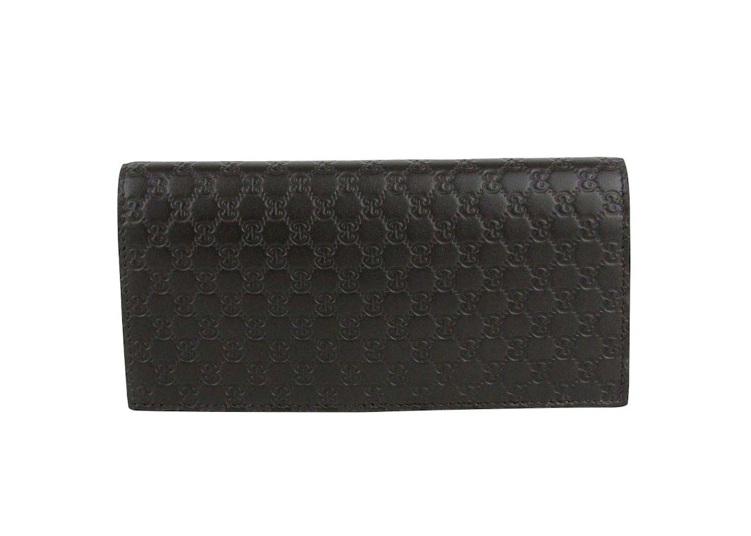 Pre-owned Gucci Microssima Wallet Brown