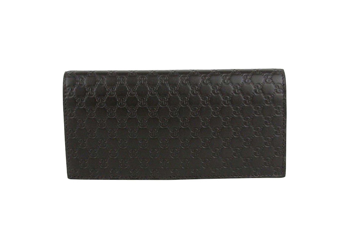 Pre-owned Gucci Microssima Wallet Brown