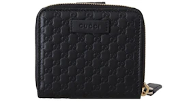 Gucci Microguccissima Zip Around Wallet Small Black