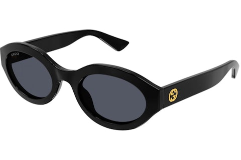 Gucci Minimal GG Logo Oval Sunglasses Black (GG1579S-001) in Acetate - TW