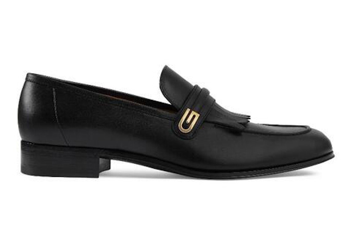 Pre-owned Gucci Mirrored G Loafer Black