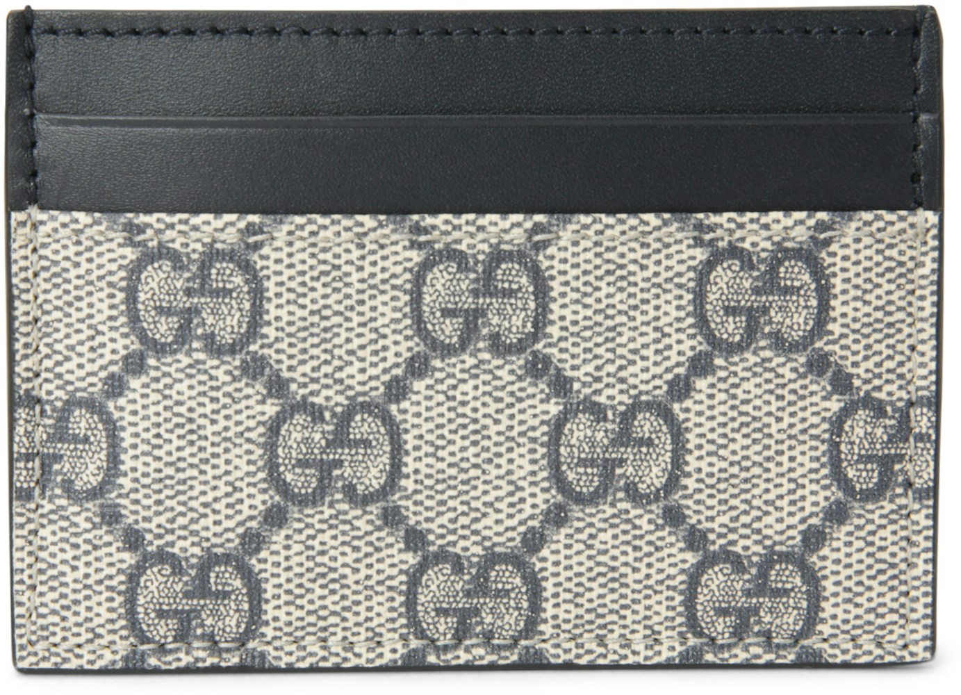 Takke duft krone Gucci Money Clip Card Case GG Supreme Beige/Black in Coated Canvas with  Silver-tone