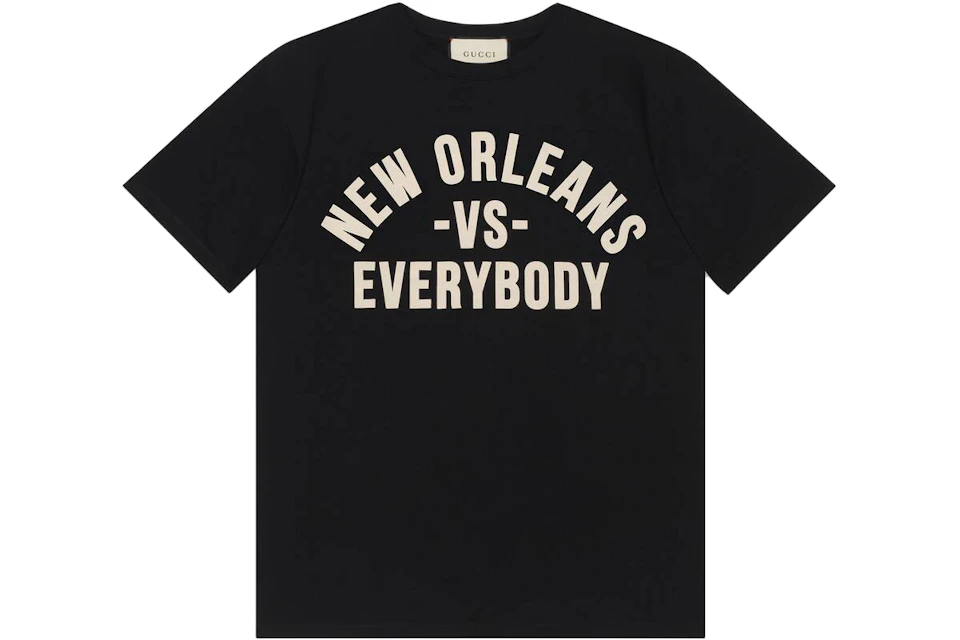 Gucci NEW ORLEANS VS. EVERYBODY T-shirt Black