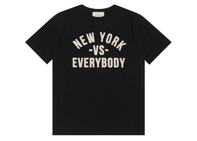 Gucci NEW YORK VS. EVERYBODY T shirt Black Herren SS21 DE