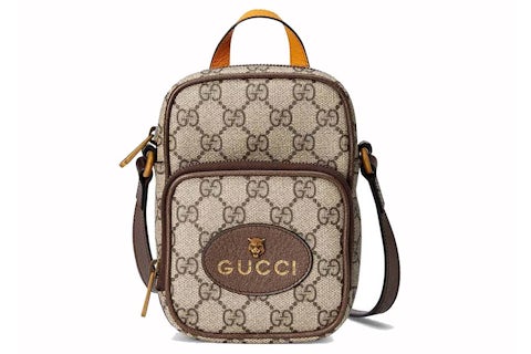 Gucci Neo Vintage GG Supreme Borsa a Tracolla Piccola Beige in