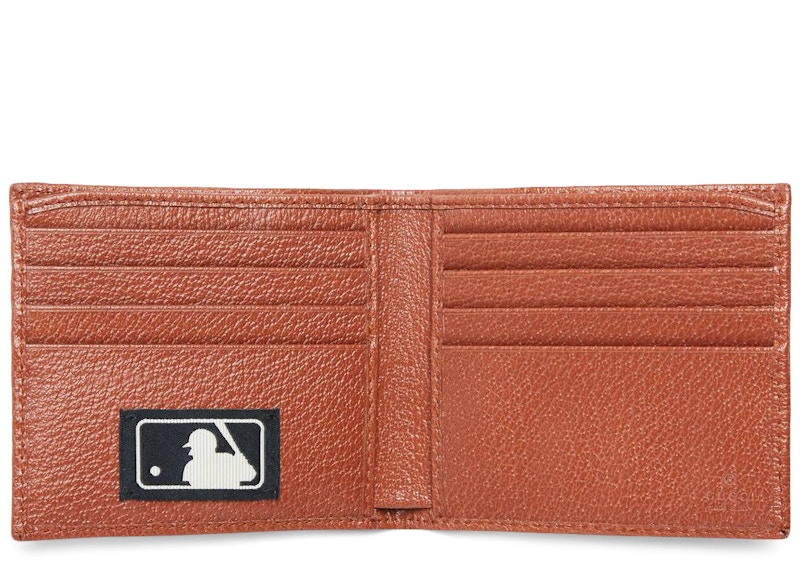 Gucci New York Yankees Patch Wallet GG Beige/Brick Red in Canvas - US