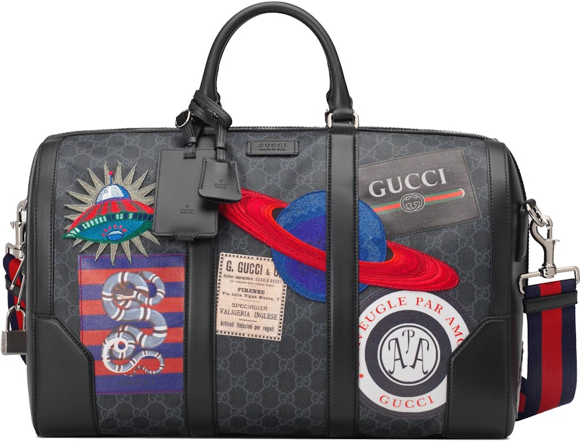 Gucci Gg Supreme Sport Duffle Bag in Black for Men