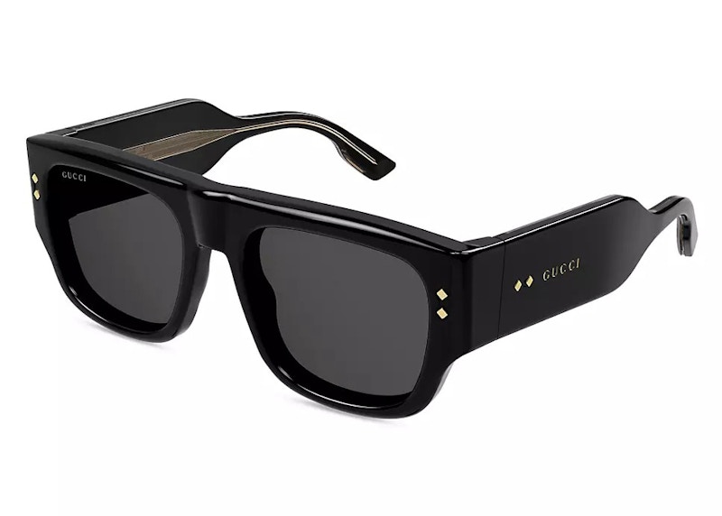 Pre-owned Gucci Nouvelle Vague Square Sunglasses In Black (0400017942423)