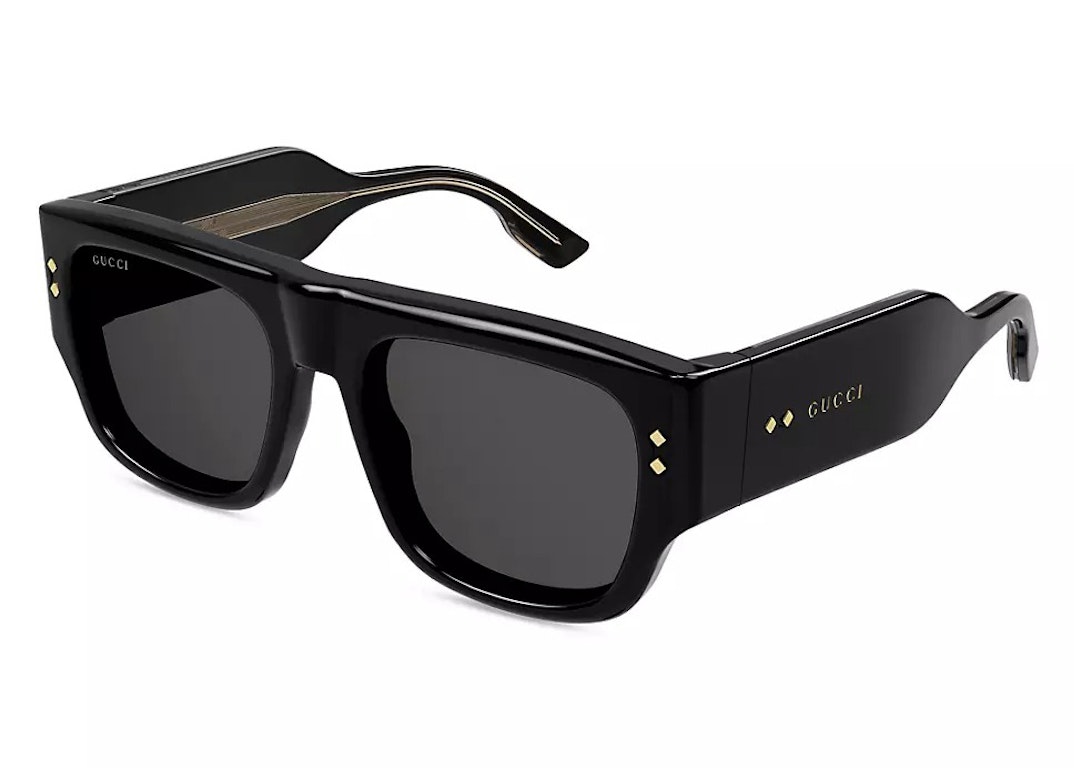 Pre-owned Gucci Nouvelle Vague Square Sunglasses Black (0400017942423)