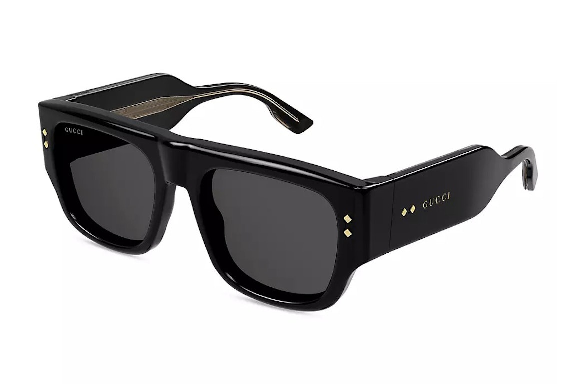 Pre-owned Gucci Nouvelle Vague Square Sunglasses Black (0400017942423)