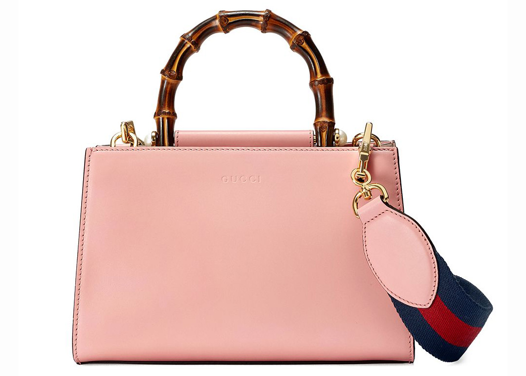 gucci nymphaea leather top handle bag