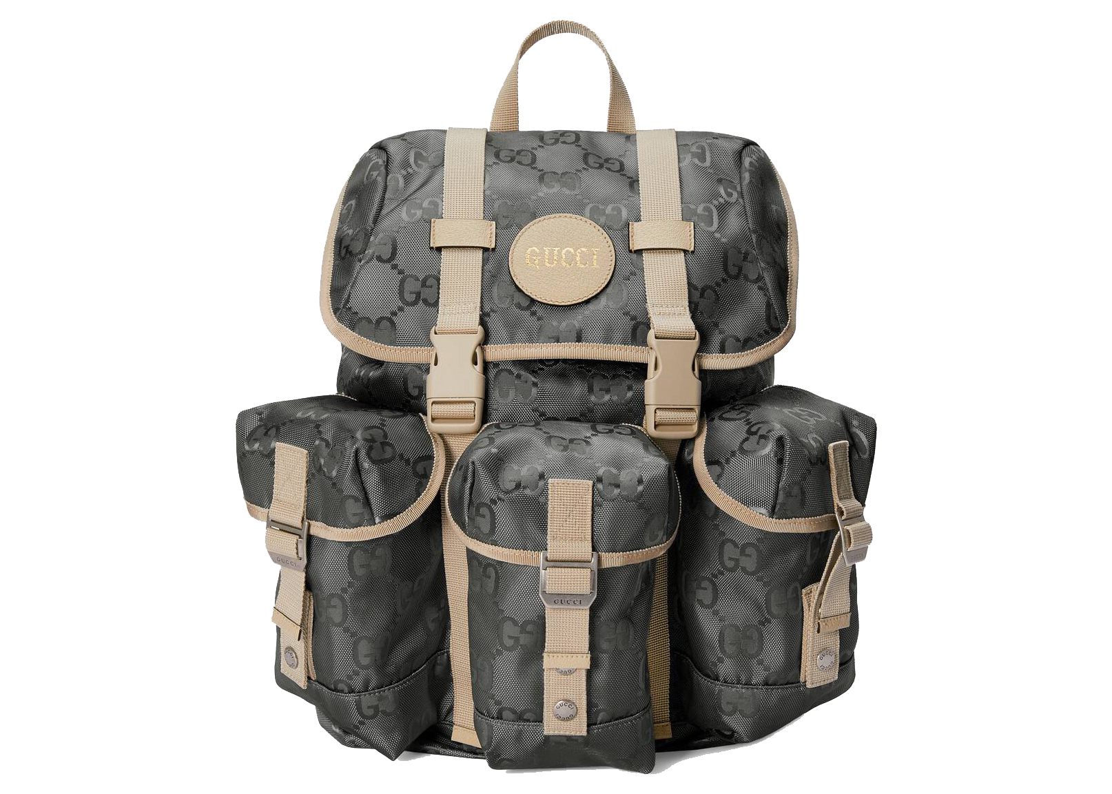 Gucci Off The Grid Backpack Dark Grey in Econyl Nylon with