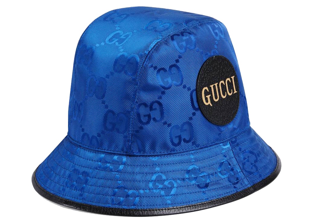 Pre-owned Gucci Off The Grid Bucket Hat Blue
