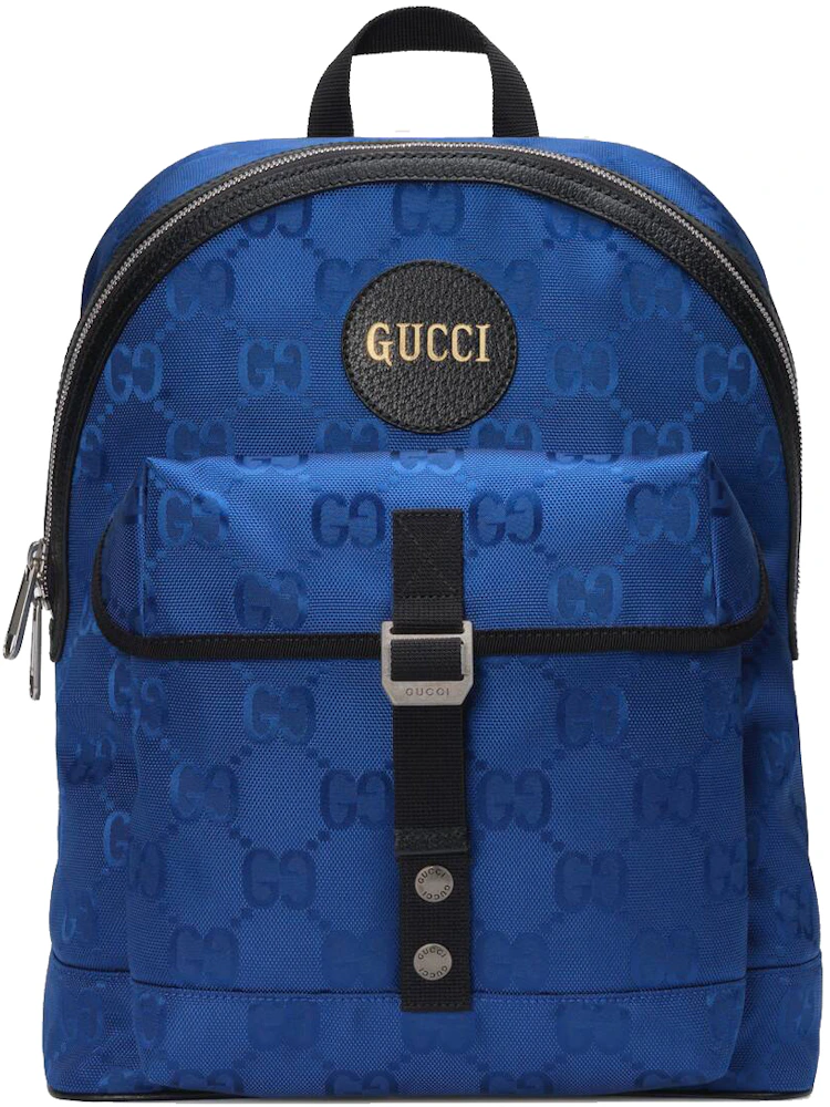 Gucci Off The Grid GG Backpack Blue in Econyl Nylon with Palladium-tone - US