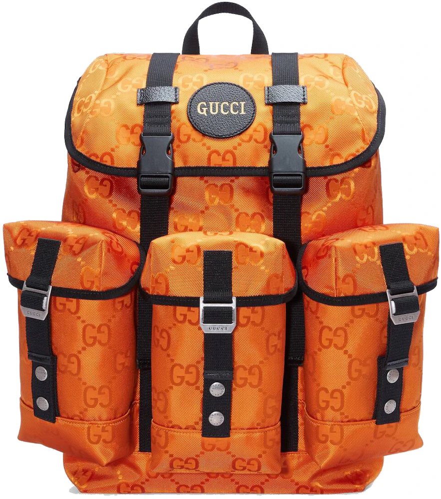 Gucci Red/Yellow/Grey GG Econyl Nylon Off The Grid Backpack Bag - Yoogi's  Closet