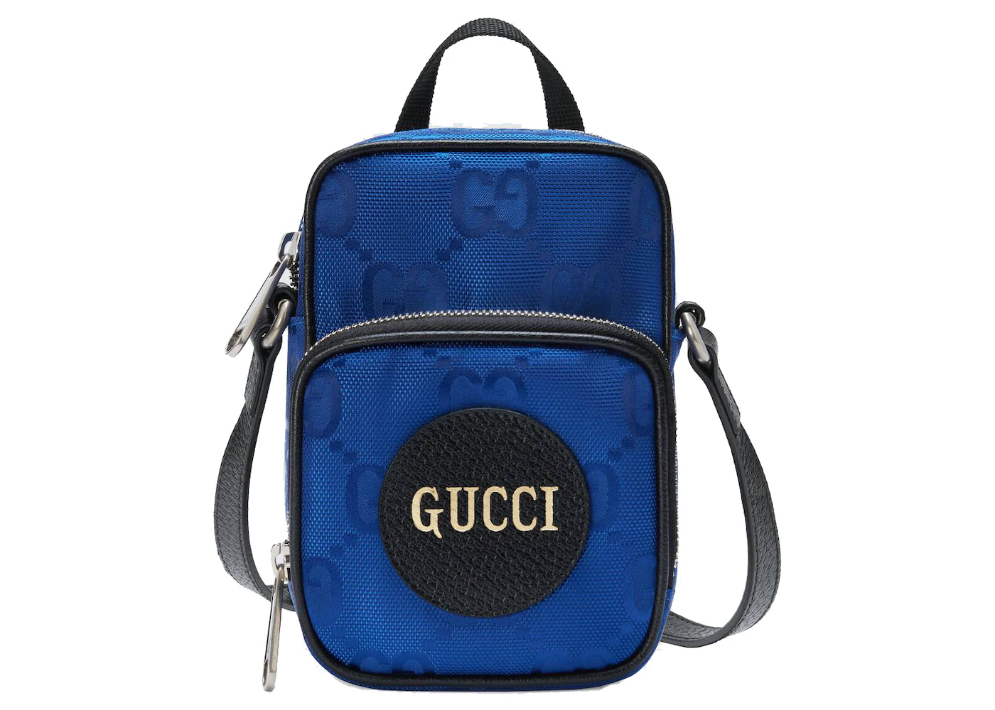 Gucci Off The Grid Mini Bag Blue in Econyl Nylon with Palladium-tone - US