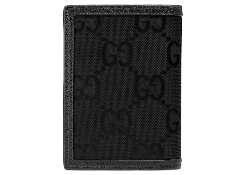 Gucci Off The Grid Passport Case Black in Econyl Nylon with Palladium