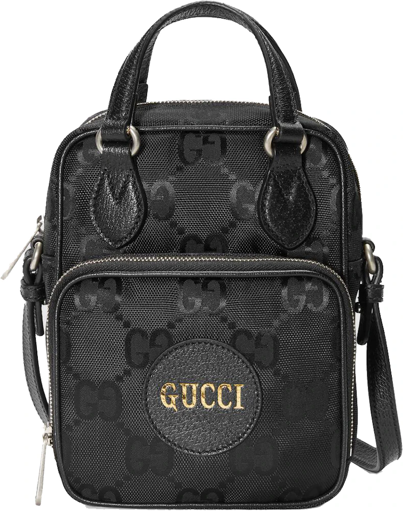 Gucci Econyl Nylon Monogram Off The Grid Messenger Bag Black