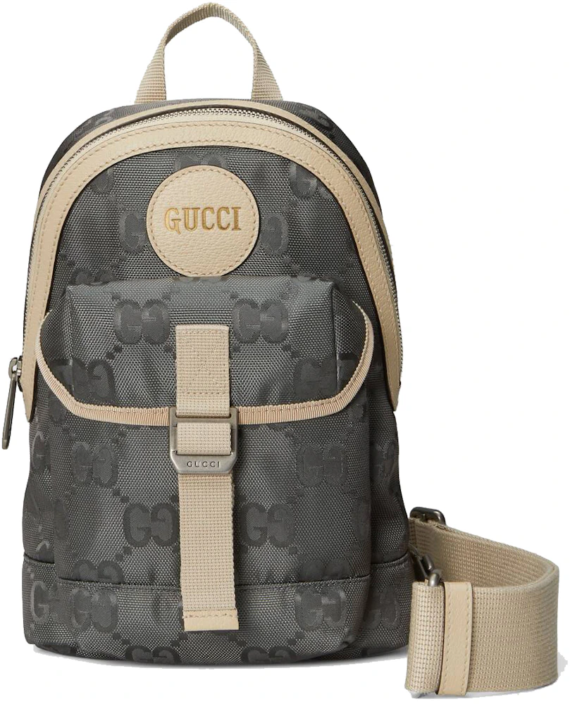 Gucci Off The Grid Sling Backpack Dark Grey in Econyl Nylon with ...