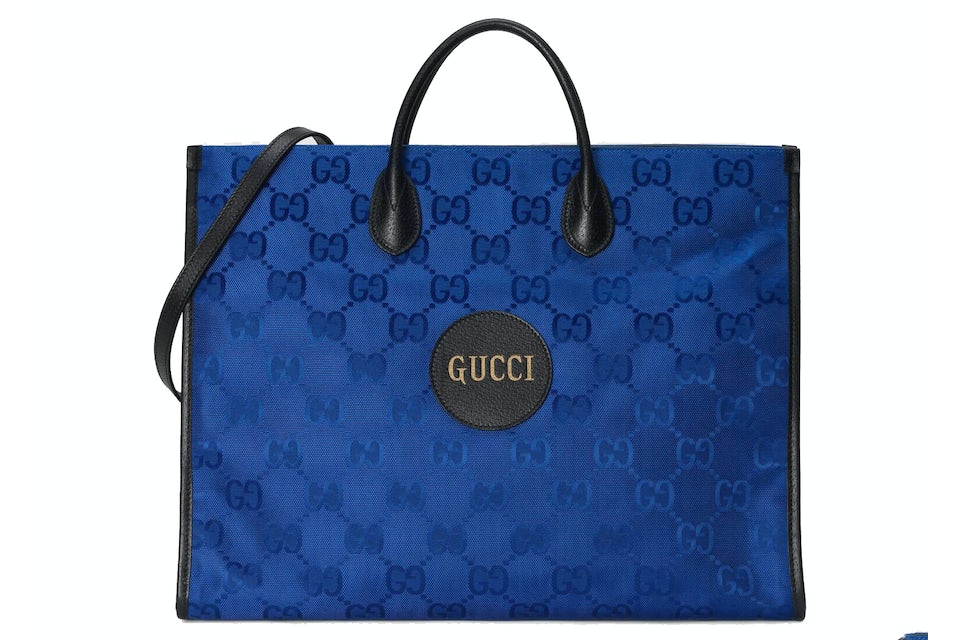 Gucci Off The Grid Tote Bag Blue in Econyl Nylon with Palladium