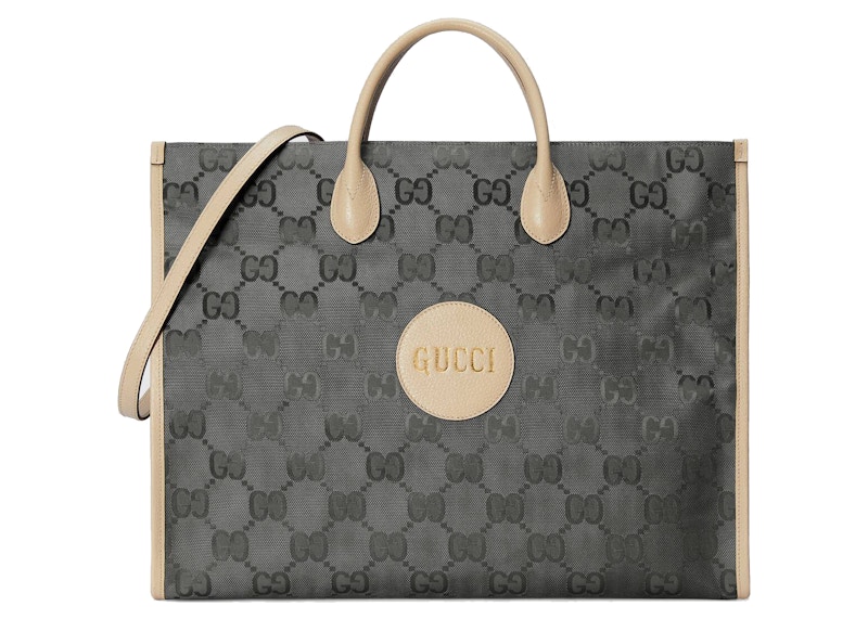 Gucci Off The Grid Tote Bag Dark Grey in Econyl Nylon with