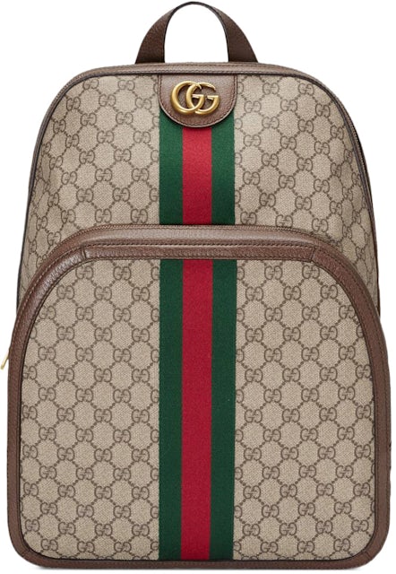 Gucci Beige/Ebony GG Supreme Canvas and Leather Not Fake Backpack Gucci