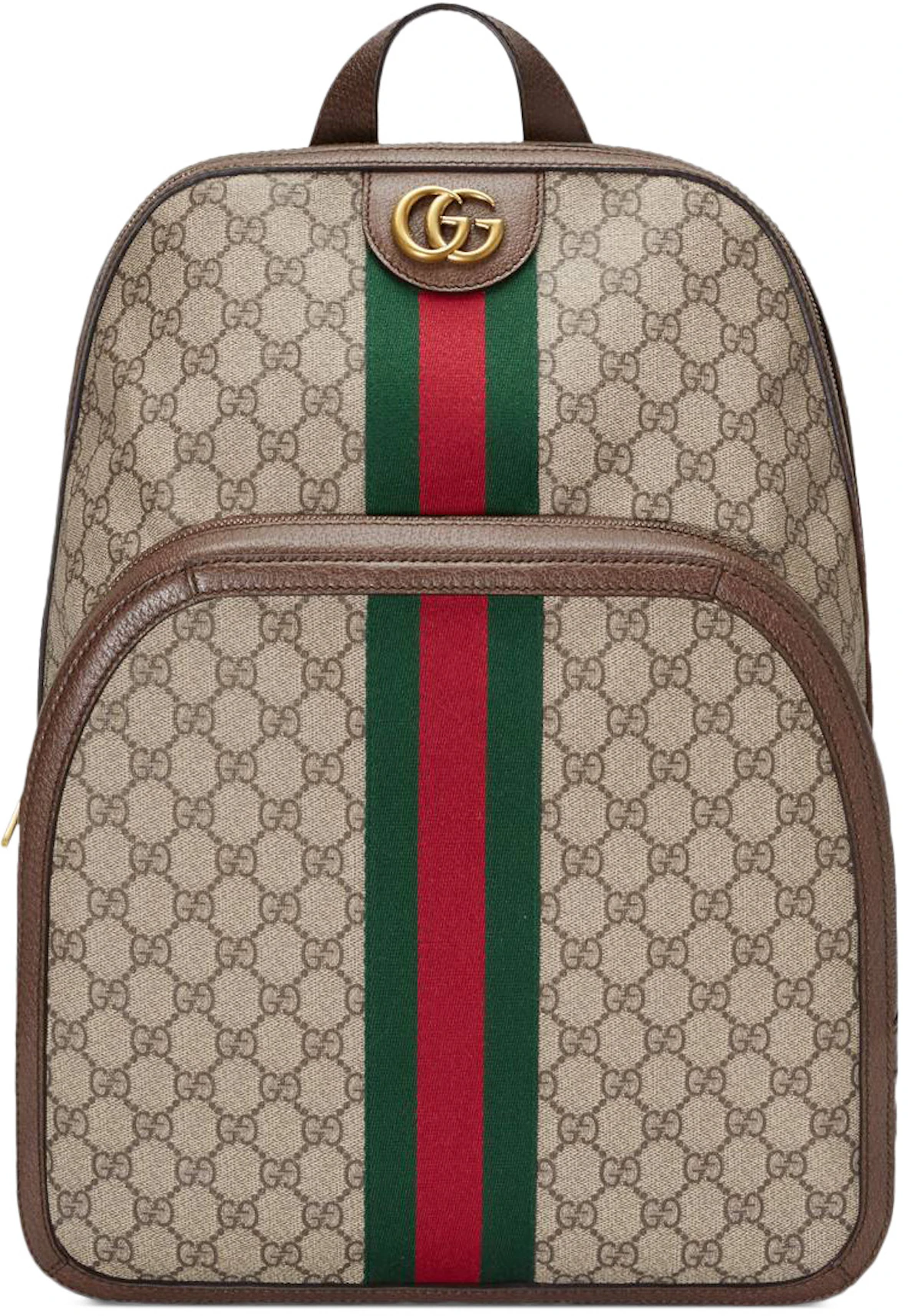 Gucci Ophidia Backpack GG Supreme Medium Beige/Ebony in Canvas/Leather with  Antique Gold-tone - US
