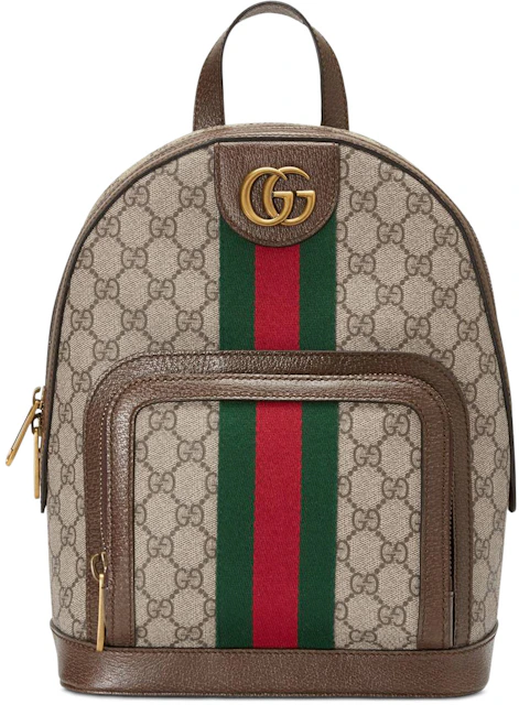 buket Telegraf vejspærring Gucci Ophidia Backpack GG Supreme Small Beige/Ebony in Canvas/Leather with  Antique Gold-tone