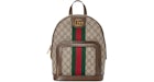 Mochila Gucci Ophidia GG Supreme Pequeña Beige/Ébano