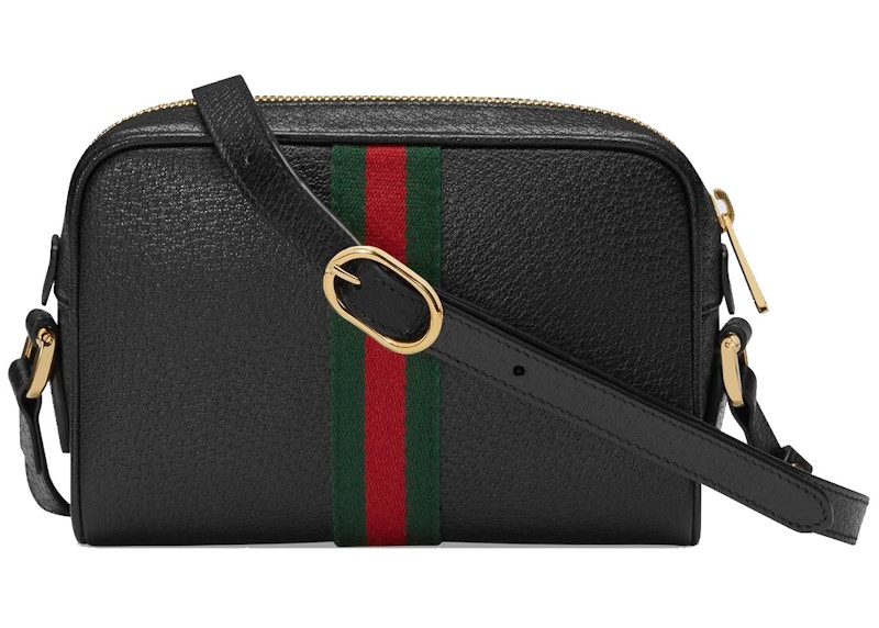 Gucci Ophidia Bag Mini Black in Leather with Gold tone GB