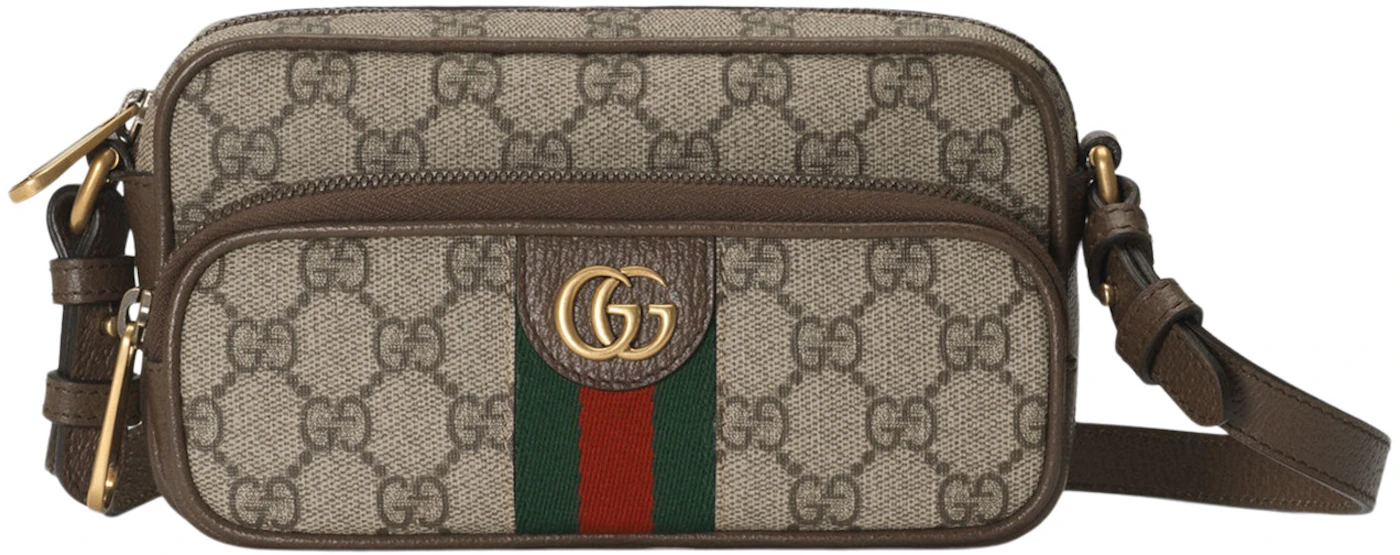 Gucci Ophidia Bag Mini GG Supreme Beige/Ebony in Canvas/Leather with ...