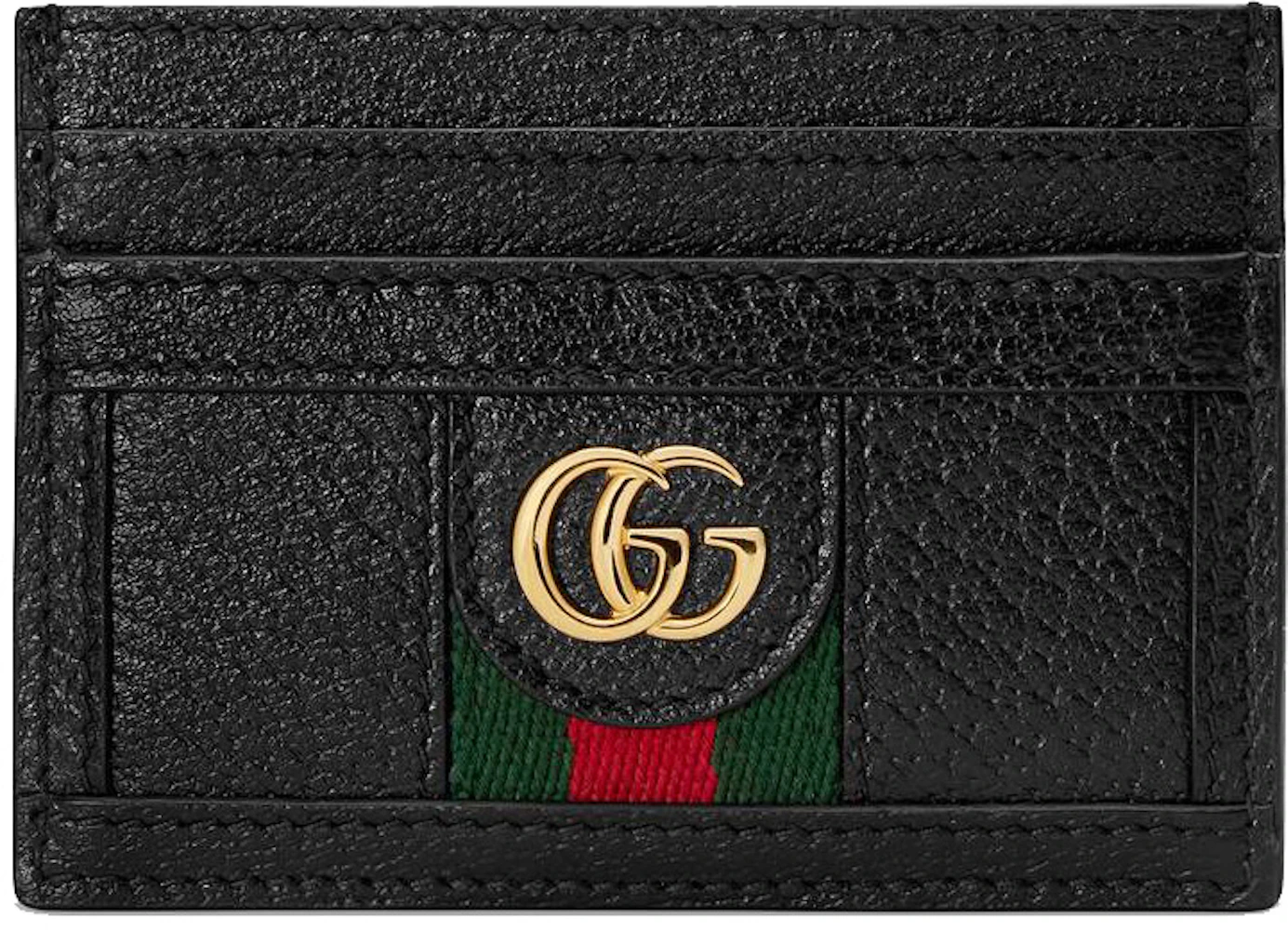 Gucci Ophidia Card Case Leather Black in Leather with Gold-tone - GB