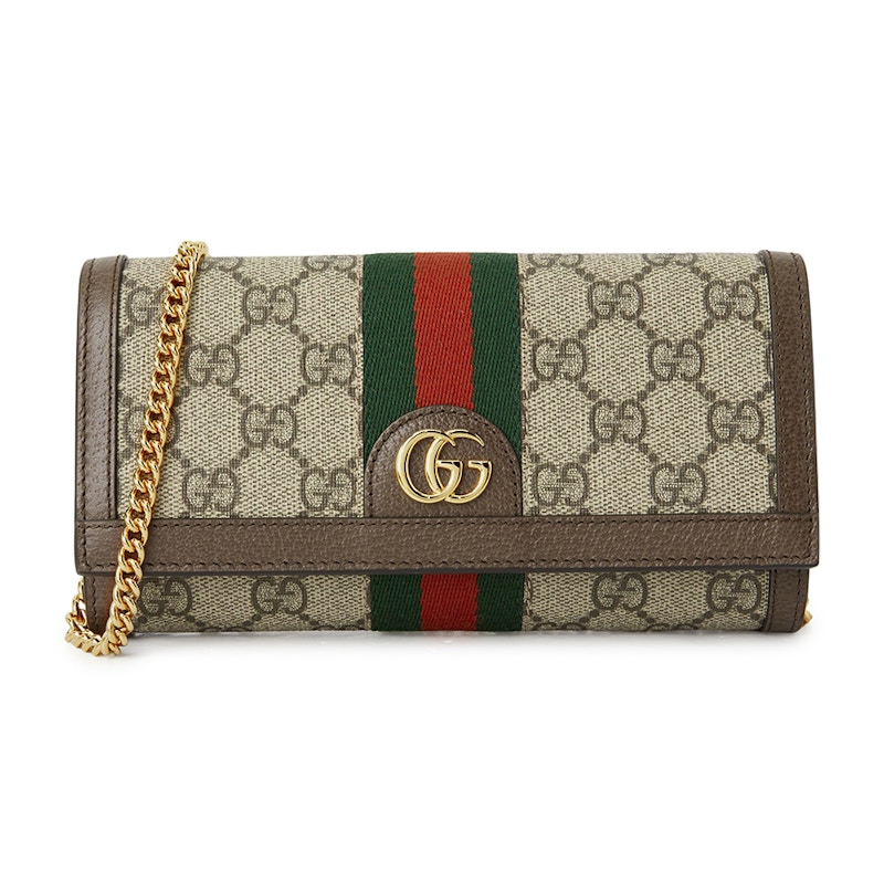 Gucci Ophidia Chain Long Wallet Beige