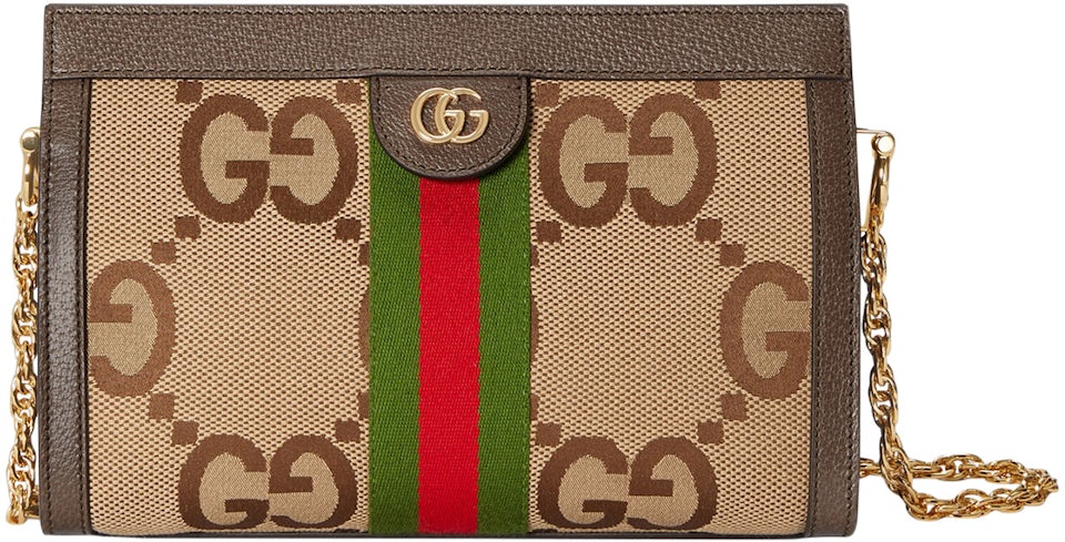 Gucci Wallet on Chain Ophidia Flap Brown Gg Supreme Canvas
