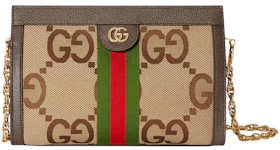 Gucci Ophidia Chain Shoulder Bag Small Jumbo GG Camel/Ebony/Red/Green