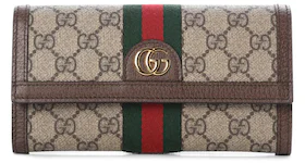 Gucci Ophidia Continental Wallet GG Web Beige/Ebony