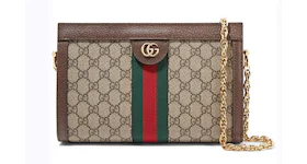 Gucci Ophidia Convertible Clutch GG Web Small Brown