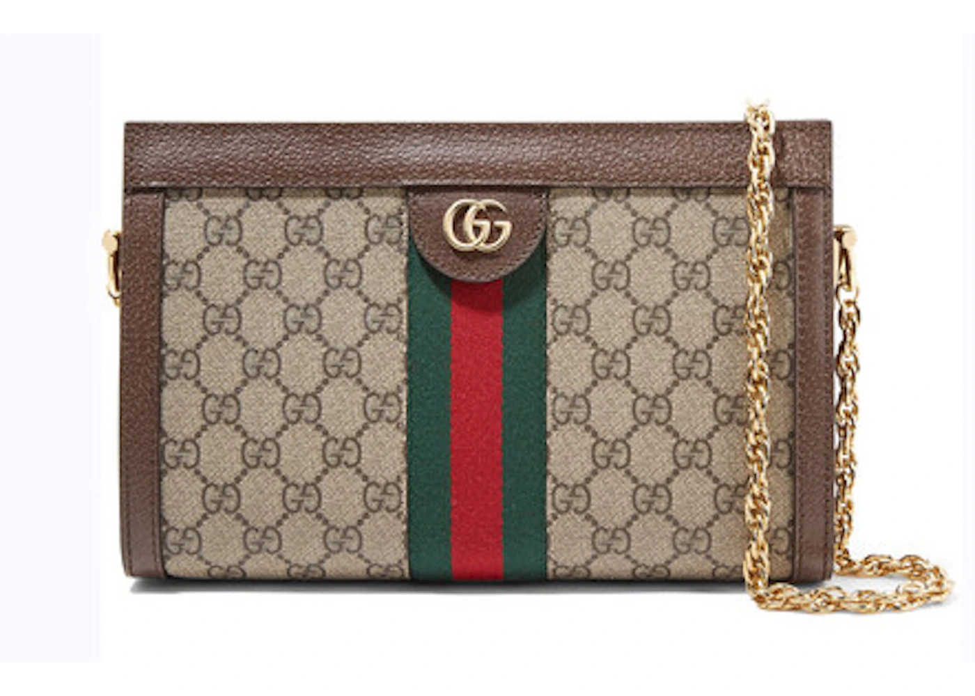 GUCCI GG Supreme Monogram Web Ophidia Continental Wallet Brown