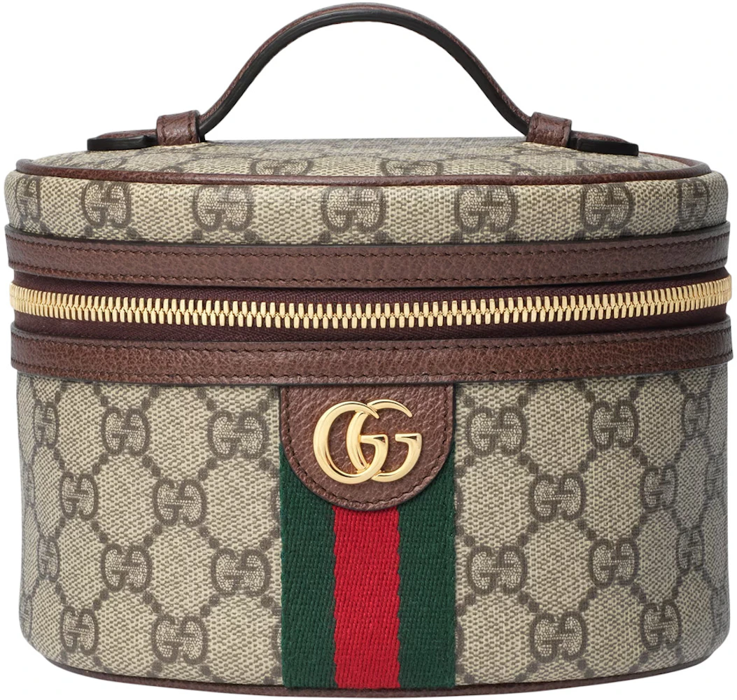 Gucci Ophidia Cosmetic Case Beige/Ebony/Web in GG Supreme Canvas with ...